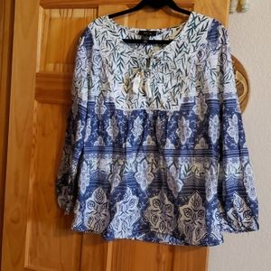 Boho baby doll detailed top NWT XL